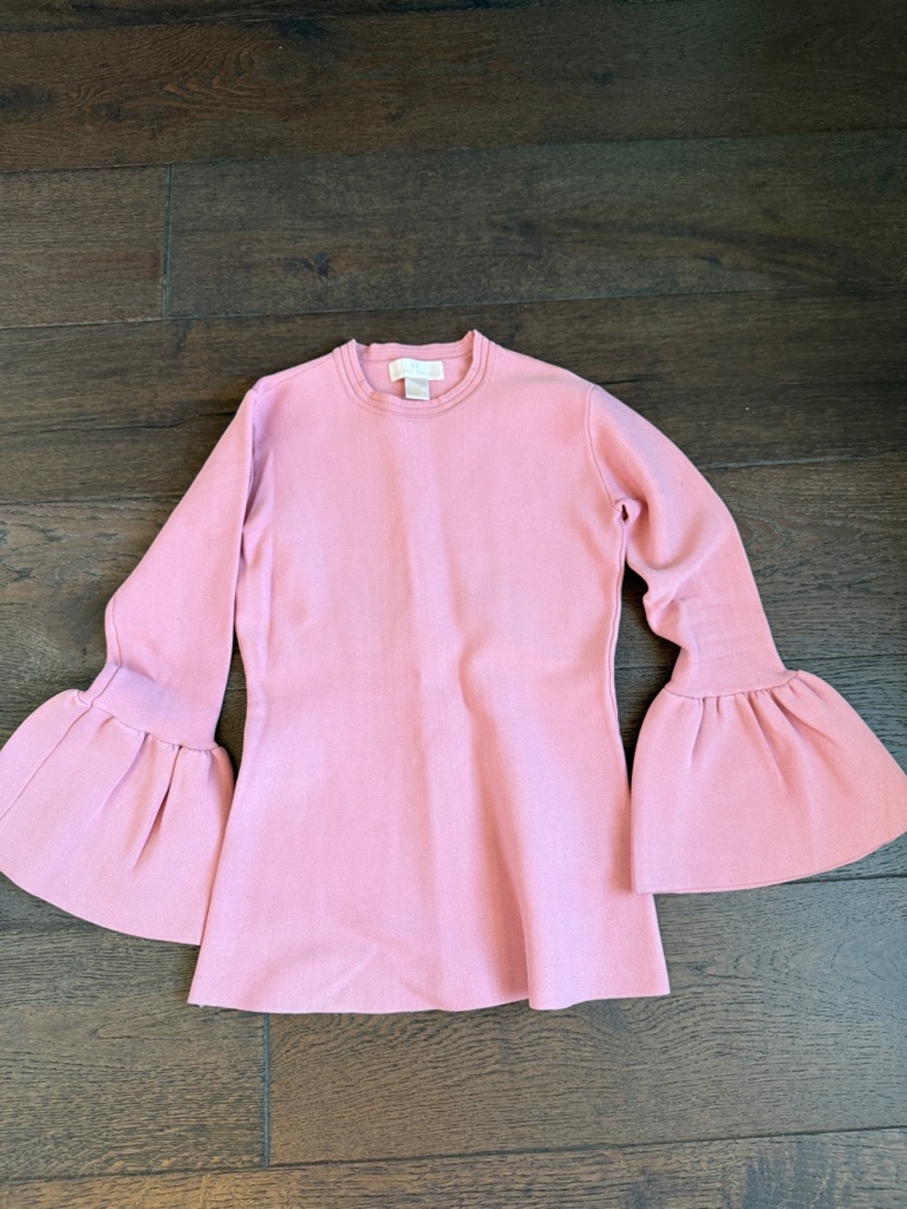 Rachel Parcell Pink Bell-Sleeve Knit Top